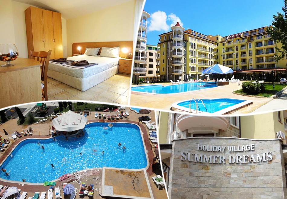 Нощувка на човек + басейн на ТОП ЦЕНА в хотел Съмър Дриймс, Слънчев бряг