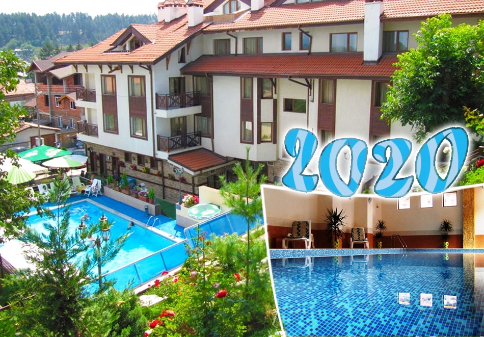 Нова година в с.Баня! 3, 4 или 5 нощувки за двама, трима или четирима със закуски + 2 топли минерални басейна и СПА + доплащане за празничен куверт  от хотел Аквилон Резидънс & СПА