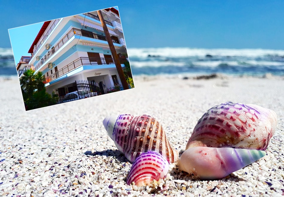 Ранни записвания за море в Гърция 2020г.! Нощувка на човек + кухненски бокс на 125 метра от пясъчен плаж в Antique Тhe Hotel, Олимпийска ривиера