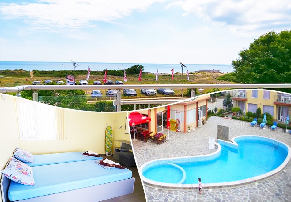 2+ нощувки в апартамент до 4-ма + басейн от апартамeнт за гости в Созопол, на първа линия на къмпинг Смокиня