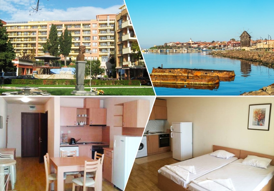 Лято 2022 на първа линия в Несебър! Нощувка на човек в Апарткомплекс Виго Панорама