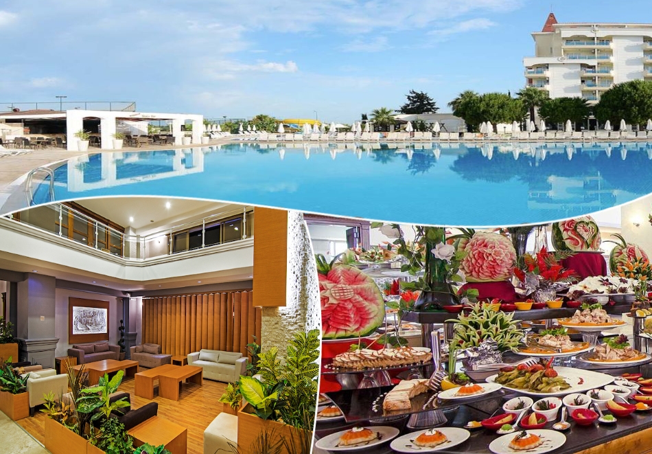 Почивка в хотел Garden of Sun 5*, Дидим, Турция! Автобусен транспорт + 7 нощувки на човек на база Аll Inclusive + басейни и СПА.Дете до 12.99г. безплатно!