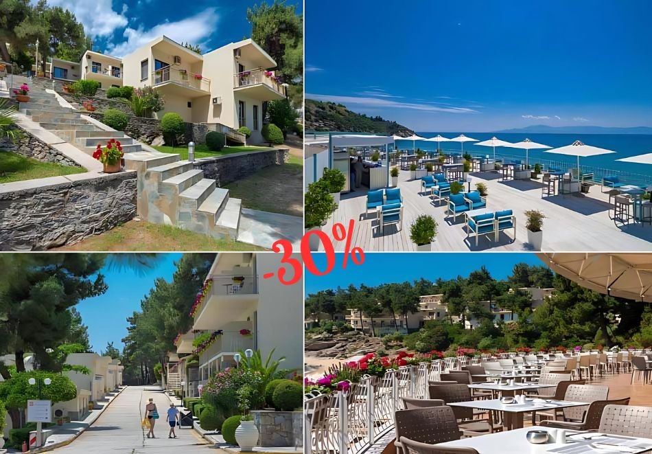 На първа линия в Tosca Beach Hotel****, Кавала, Гърция! 2+ нощувки на човек на база Ultra All Inclusive + собствен плаж