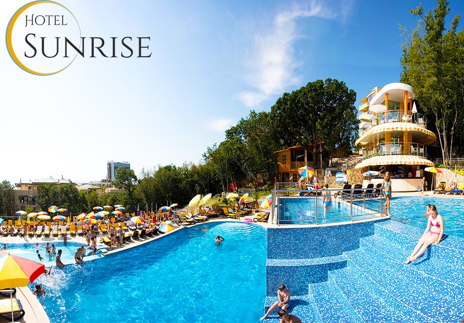 11 - 20 юли в Златни пясъци! Нощувка на човек на база All inclusive + 4 басейна и СПА пакет от хотел Сънрайз 4****