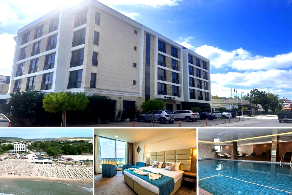 Нощувка на човек със закуска или закуска и вечеря + топъл вътрешен басейн и релакс зона от хотел Магнифик, Кранево