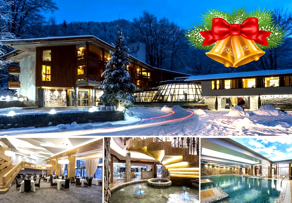 Коледа, до Рилски манастир: 3 нощувки на човек със закуски и вечери, едната Празнична с DJ парти и посещение на Дядо Коледа + закрит басейн и Уелнес зона от хотел Рилец Резорт и Спа
