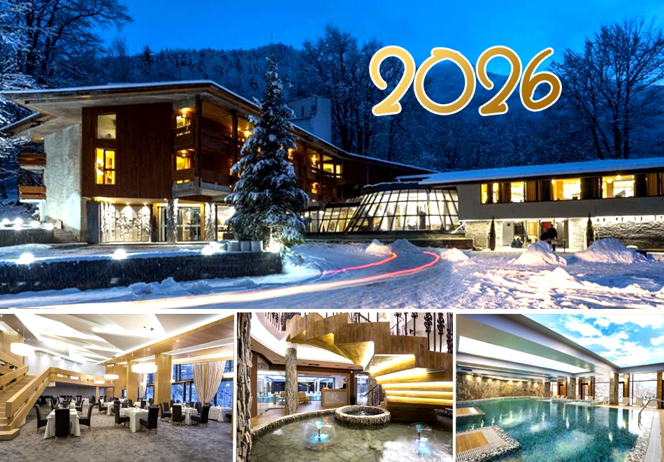 Нова година, до Рилски манастир: 3 нощувки на човек със закуски и вечери, едната Празнична с гост изпълнители и DJ + закрит басейн и Уелнес зона от хотел Рилец Резорт и Спа