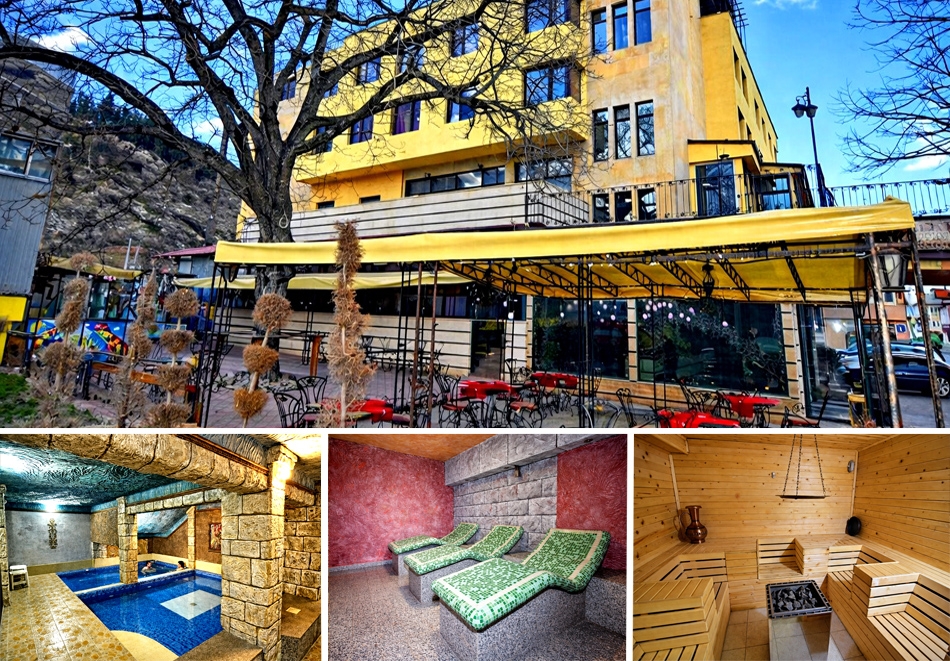 Почивка във Велинград: Нощувка на човек със закуска, обяд и вечеря + голям вътрешен басейн с минерална вода и релакс зона от хотел Рила