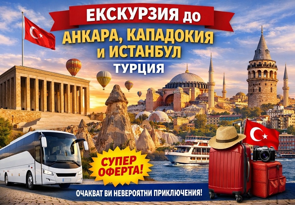 Екскурзия до Анкара, Кападокия и Истанбул, Турция: Транспорт + 4 нощувки със закуски и 3 вечери на човек от ТА Роял Холидейз