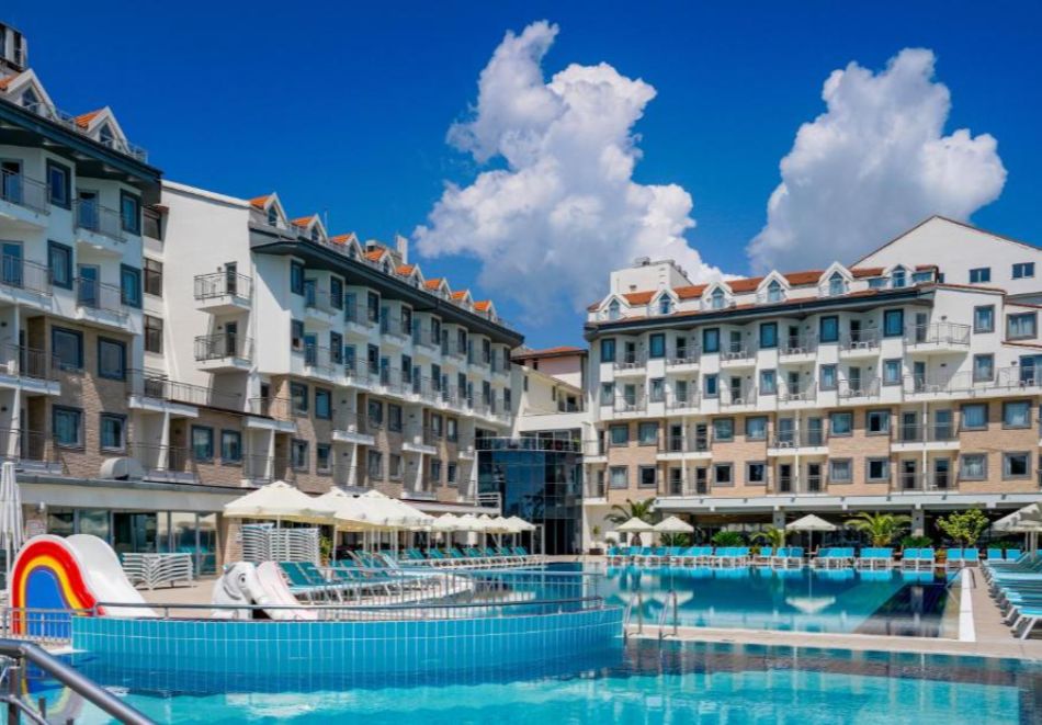 Почивка в Сиде, Турция: Автобусен транспорт + 7 нощувки на човек на база Ultra Аll Inclusive + басейни в SIDE ALUNA 5*. Дете до 12.99г. БЕЗПЛАТНО!, снимка 2