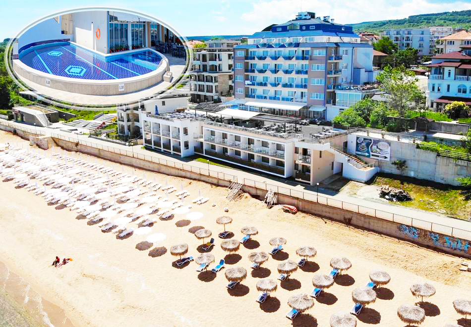 Нощувка на човек на база All Inclusive + басейн, чадър и шезлонг на плажа на 1-ва линия в хотел Парайзо Бийч, Обзор, снимка 16