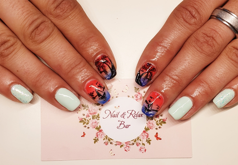 Маникюр с гел лак + неограничен брой декорации + масаж на тяло + солен кът в Nail & Relax Bar, София