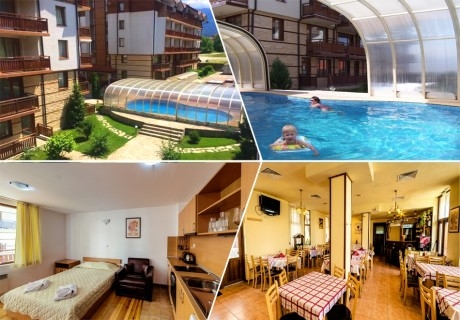 Нощувка на човек на база All Inclusive Light + басейн и релакс зона от Комплекс Четирилистна Детелина, Банско