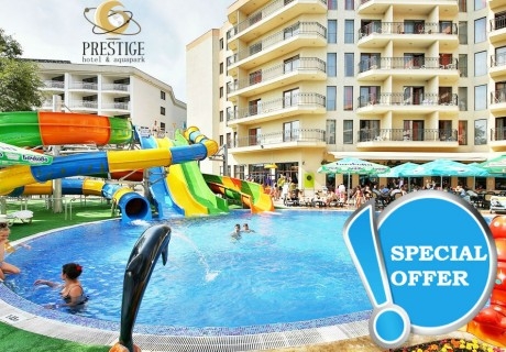 Късно лято в Златни Пясъци! Нощувка на човек на база All Inclusive + басейни и СПА в Престиж хотел и аквапарк****