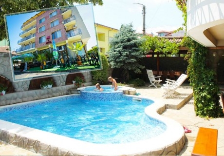 Нощувка на човек на база All inclusive + басейн в семеен хотел М2, Приморско