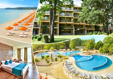 Нощувка на човек на база All Inclusive + басейн в хотел Магнолиите, на 200м. от плажа в Приморско