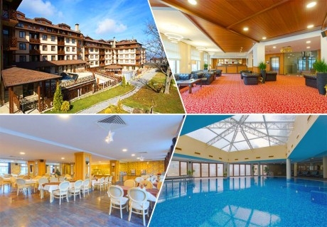 Нощувка на човек на база All Inclusive + басейн и релакс зона от Вихрен Палас Апартхотел, Банско****