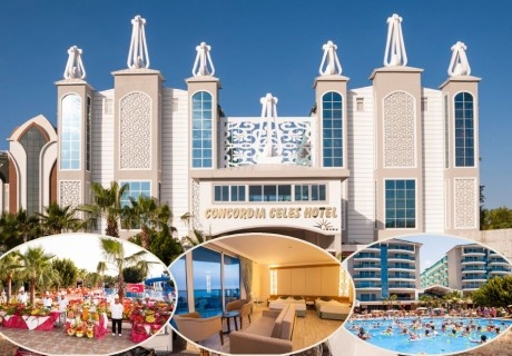 Ранни записвания в CONCORDIA CELES HOTEL 5*, Алания, Турция. Чартърен полет от София + 7 нощувки на човек на база All Inclusive