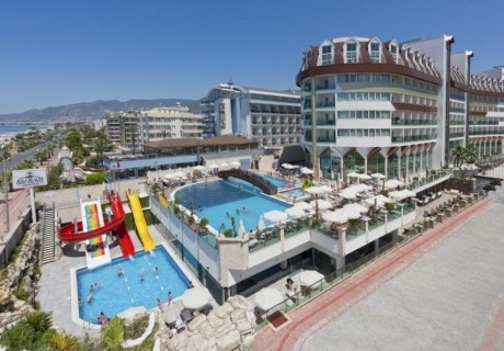Почивка в ASIA BEACH RESORT & SPA 5*, Алания, Турция. Чартърен полет от София + 7 нощувки на човек на база Ultra Inclusive + басейни и водни пързалки!