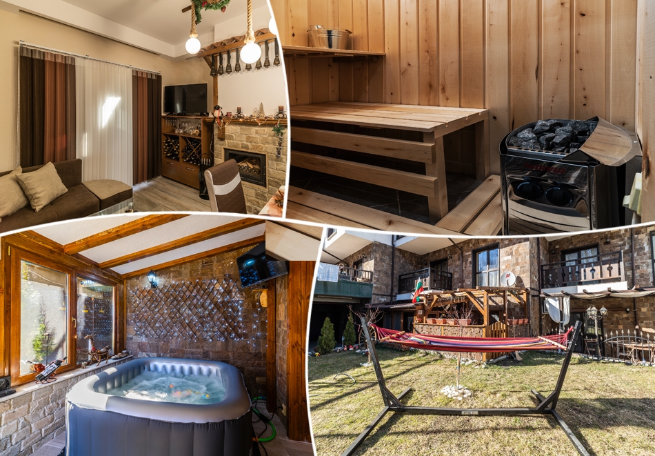 Нощувка в апартамент с капацитет до 5 човека + сауна и джакузи от Апартаменти за Гости Ковачева 2, Банско