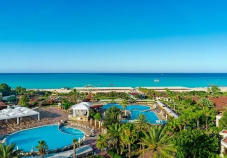 Ранни записвания за лято 2023! Почивка в Club Hotel Turan Prince World 5*, Сиде, Турция! Автобусен транспорт + 7 нощувки на база All Inclusive на човек + басейни. Дете до 11.99г. безплатно!