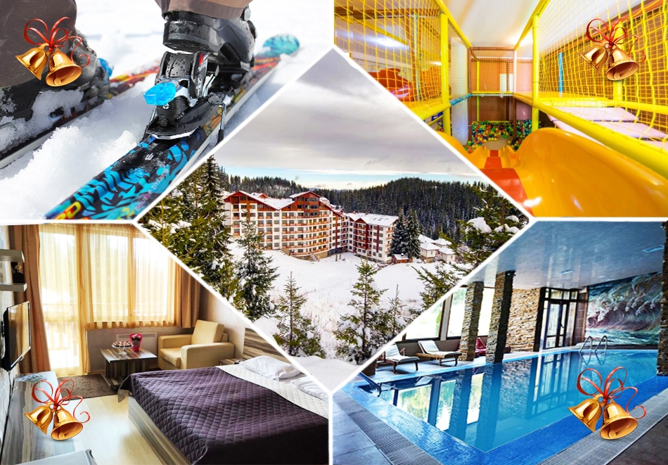 Коледа в Пампорово. 2, 3, 4 или 5 нощувки на човек със закуски и вечери, едната празнична + басейн и релакс зона от апарт-хотел Форест Нук