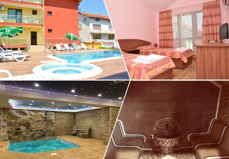 Нощувка на човек със закуска + вътрешен басейн и релакс зона в хотел Жаки, Кранево