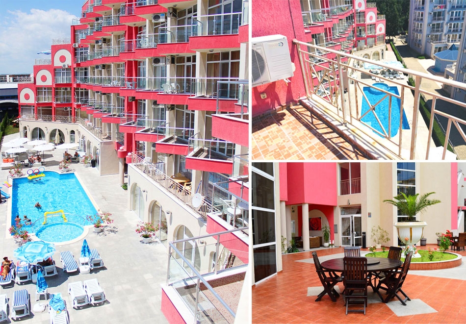 Юни в Слънчев бряг! Нощувка на човек + басейн в Апарт хотел Роуз Гардън