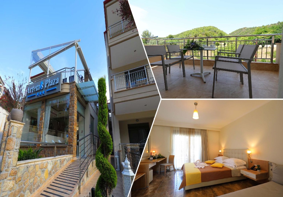 На 150м. от плажа в Касандра! 2+ нощувки на човек с възможност за закуска в хотел Artemis Plaza, Лутра, Гърция