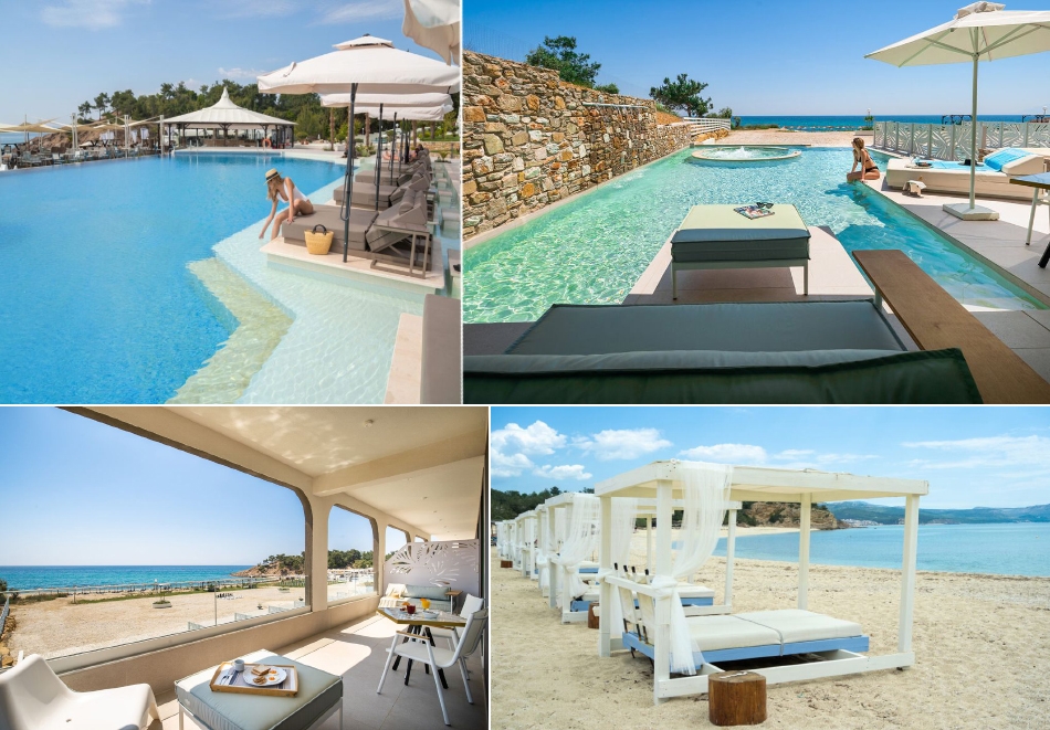 Ранни записвания за 01-06.06 в хотел Blue Dream Palace 5*, о. Тасос! 2+ нощувки на човек със закуски или закуски и вечери на първа линия в Лименария, Гърция