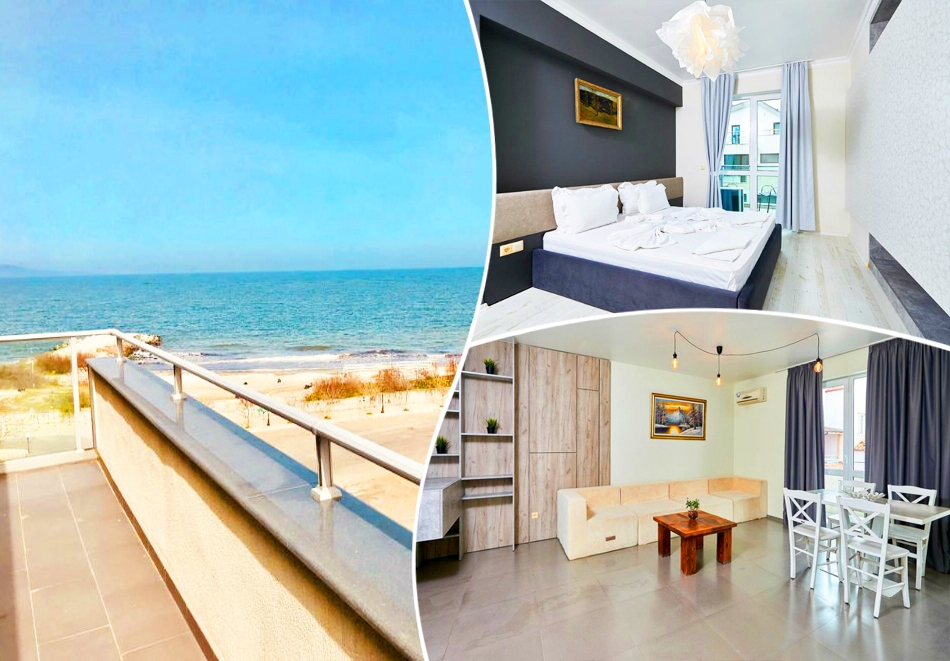 Нощувка за четири или пет човека, настанени в студио или апартамент от Атлантик Апартментс, Поморие