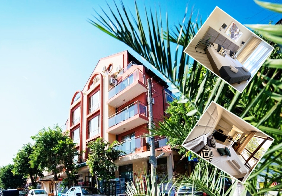 19 - 24 август! Нощувка на човек със закуска и вечеря + 1 час разходка с ЯХТА от хотел Примавера 2, Приморско