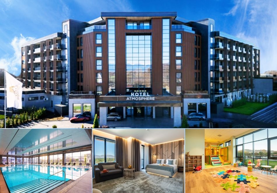 Нощувка на човек със закуска и вечеря + басейн с минерална вода и СПА в Балнеохотел Атмосфера 5*, Павел баня