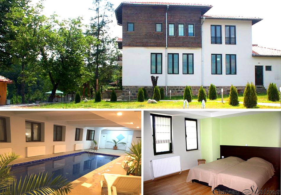 Нощувка на човек със закуска и вечеря + вътрешен топъл басейн от хотел Шато Слатина***, до Вършец