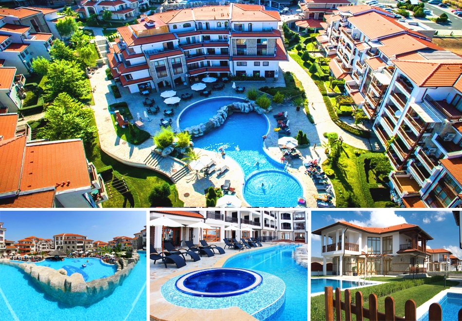 Нощувка на човек със закуска и вечеря + 2 басейна и термална зона от Комплекс Винярдс Резорт****, Ахелой