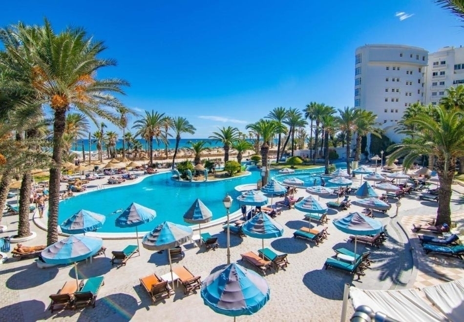 На първа линия в Сус, Тунис. Чартърен полет от София + 7 All Inclusive нощувки за ДВАМА в RIADH PALMS RESORT & SPA 4*