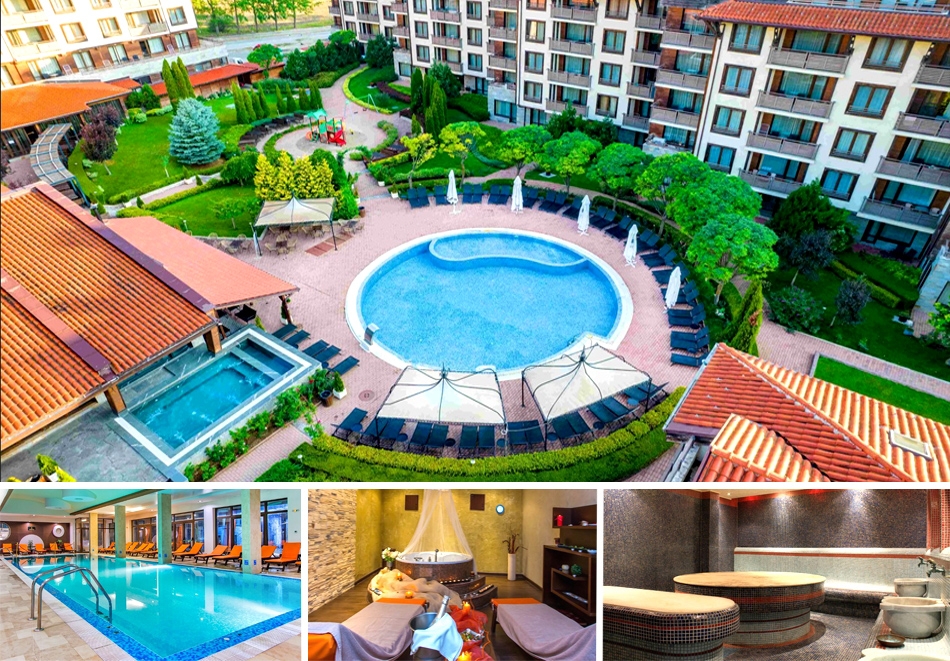 Почивка край Банско! Нощувка на човек със закуска и вечеря или на база All Inclusive + външен, вътрешен басейн и релакс зона от Мурите Парк Хотел****. Дете до 13.99г - БЕЗПЛАТНО!