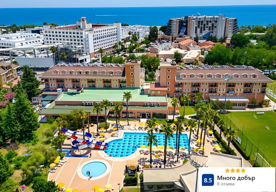 	 На 200м. от плажа в Viking Park Hotel and Spa 4*, Кемер, Турция! Чартърен полет от София + 7 нощувки за ДВАМА на база All Inclusive 