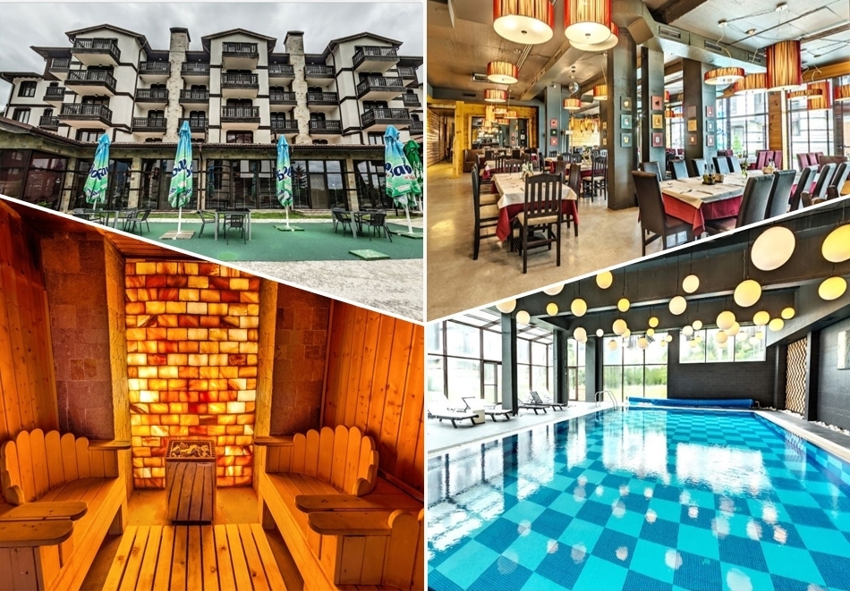 Нощувка на човек със закуска, обяд и вечеря + минерален басейн и релакс пакет в хотел 3 Планини, Разлог