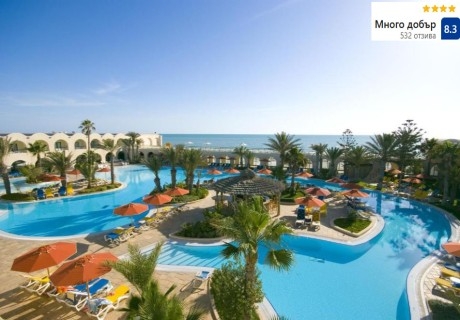 Ранни записвания на първа линия на о. Джерба, Тунис! Полет от София + 7 All inclusive нощувки на човек в Sentido Djerba Beach 4*