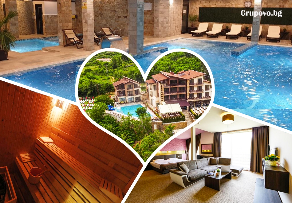 Нощувка на човек със закуска, обяд и вечеря + минерален басейн,  джакузи и релакс център в Семеен хотел Огняново***
