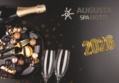 Нова Година в Хисаря! 2 или 3 нощувки на човек със закуски и вечери, едната празнична + Празнична програма + минерални басейни и релакс зона в хотел Аугуста.