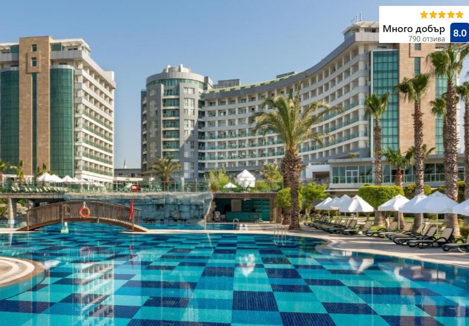 	 Нова Година в SHERWOOD EXCLUSIVE 5*, Лара, Турция! Чартърен полет от София + 4 или 5 нощувки на човек на база Ultra All inclusive 