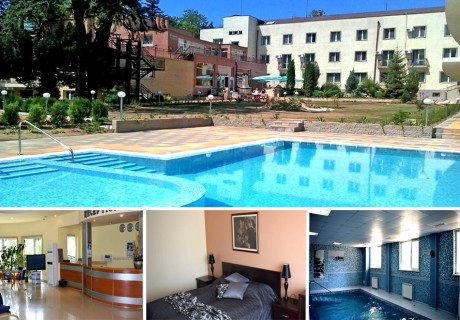 Нощувка на човек със закуска, обяд и вечеря + вътрешен минерален басейн от хотел Дружба 1, Банкя