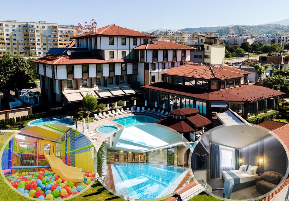 Нощувка на човек със закуска + минерален басейн в хотел Езерец, Благоевград