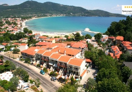 Ранни записвания на 150м. от плажа на о. Тасос! Нощувка на човек със закуска и вечеря + басейни в Ntinas Filoxenia Hotel & Spa****. Дете до 12г. БЕЗПЛАТНО!