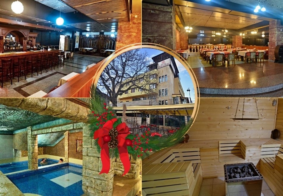 Коледа във Велинград! 3 или 4 нощувки на човек със закуски и вечери + Коледен обяд + басейн с минерална вода и релакс зона от хотел България