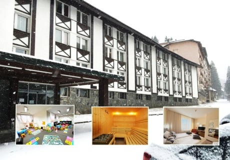 Нощувка на човек със закуска и вечеря + джакузи и релакс зона от хотел Панорама СКИ 3*, Пампорово