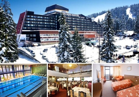 Нощувка на човек със закуска или закуска и вечеря + закрит плувен басейн от хотел Самоков****, Боровец