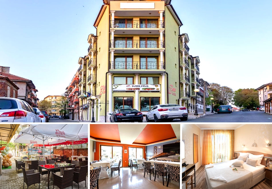 Ранни записвания за лято 2026г в Поморие! Нощувка или нощувка със закуска на човек от хотел Зевс